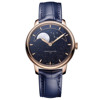 Arnold &amp; Son Perpetual Moon 38 Gold Blue Aventurine Edition
